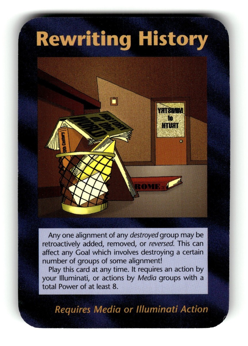 Rewriting History Card Limited INWO Illuminati New World Order | eBay