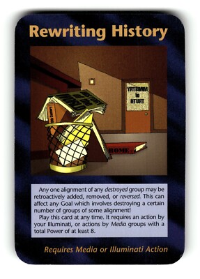 Rewriting History Card Limited INWO Illuminati New World Order | eBay