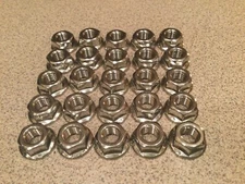M8x1.25 Stainless Steel Non-Serrated Flange Nuts DIN6923 Nuts M8-1.25 A2 Qty. 25