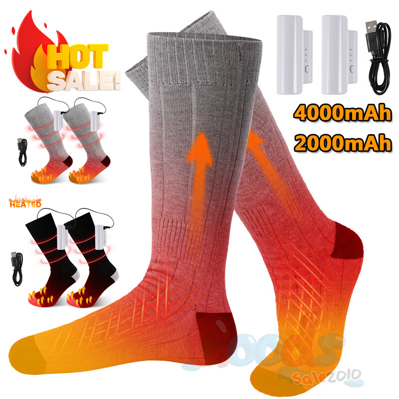 Calcetines Calentado Termico Con Batería Recargable Para El Frio De Hombre Mujer