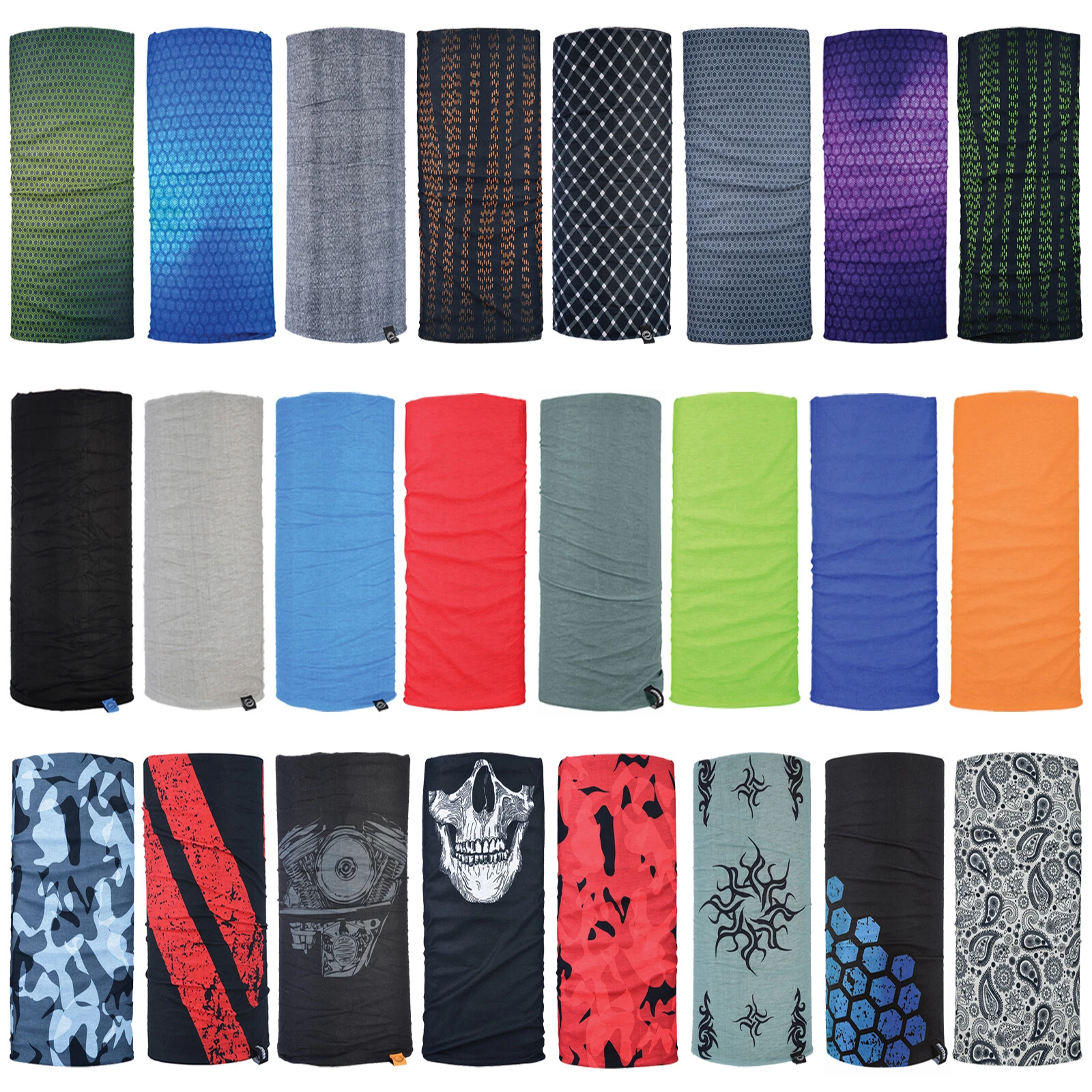 Oxford Comfy Balaclava NeckTube Multi Skulls Biker Snood Scarf Face Mask Warmer
