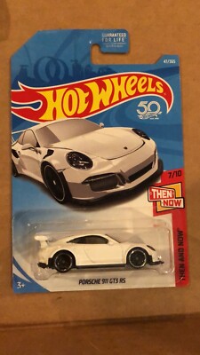 Hot Wheels Then and Now 7/10, Porsche 911 GT3 RS, White, Collector
