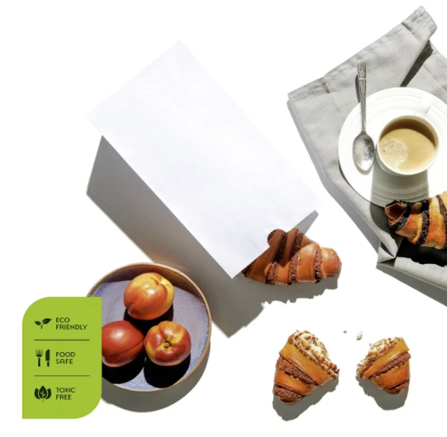 Белые крафт-бумажные обеденные пакеты емкостью 6 фунтов - бумажные пакеты, пакеты для выпечки, пакеты для конфет - Изображение 3 из 4