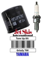 Yamaha Grizzly 700 Tune Up Kit NGK Spark Plug HF Oil Filter YFM700 07/08 14/16
