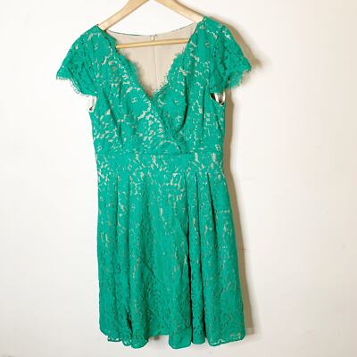 Eliza J Crochet Wrap Fit & Flare Mini Dress Cap Sleeves Green Size 10 | eBay Eliza J Crochet Wrap Fit & Flare Mini Dress Cap Sleeves Green Size 10 | eBay