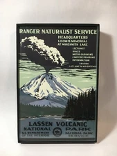 Vintage 1939 Lassen National Park Ranger Poster Repro Print 4x6" Framed w Glass