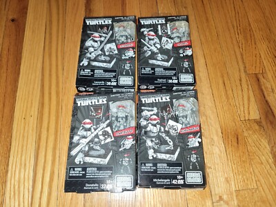 NINJA TURTLES MEGA BLOKS - EASTMAN & LAIRD COLLECTOR SERIES - SET OF 4 - TMNT