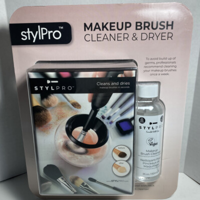 Makeup Brush Cleaner & Dryer Kit With Batteries Cleans & Drys StylPro