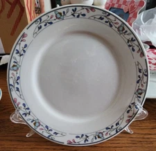 Kristy Salad Dessert Luncheon Plate (s) 7 1/2" Lynns Stoneware White Pink Blue !