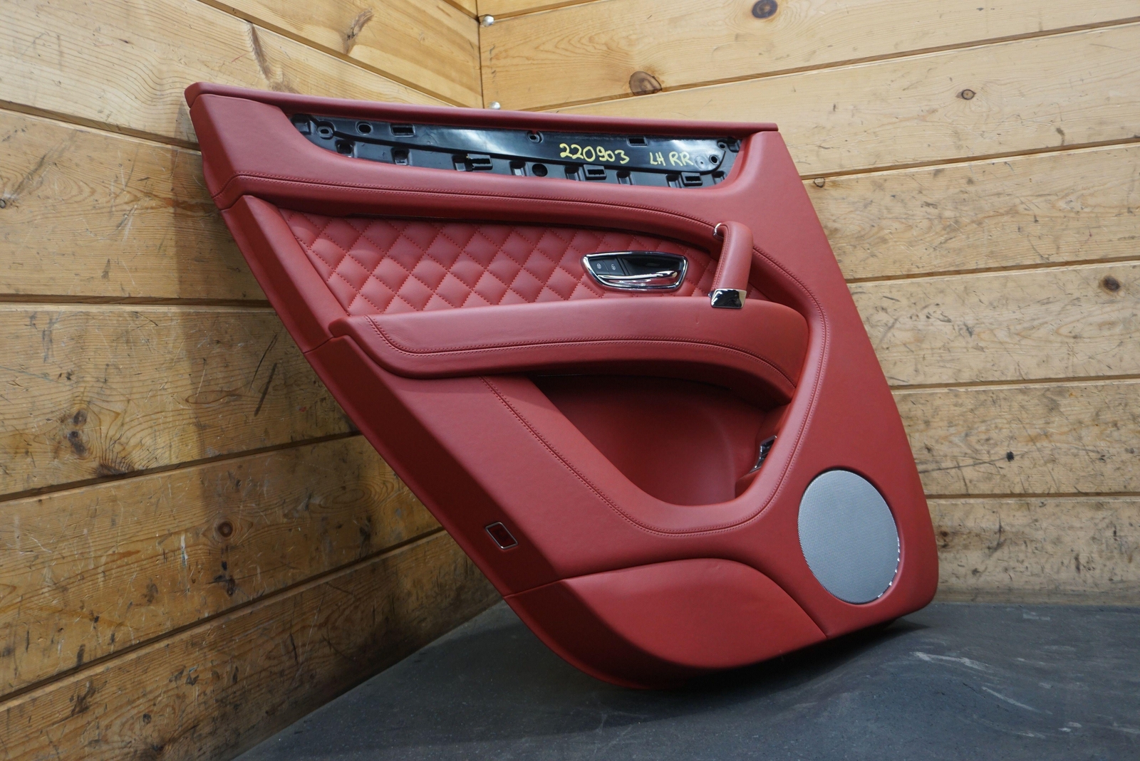 Rear Left Interior Door Trim Panel Red Leather OEM 36A867307 Bentley Bentayga