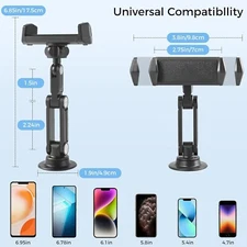 Z01-C VILLNO Cell Phone Holder for Car Dashboard, 360° Rotating Phone Mount 