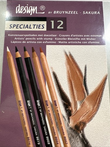 Bruynzeel Sakura Design Specialties Box of 12 Drawing Pencils (8823H12) New - Picture 2 of 7
