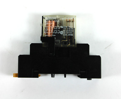 Omron G2R-2-SND Relay w/ P2RF-08 Relay Base
