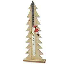 Advent Calender 25 Day Wood Christmas Countdown Calender, Santa Holiday Gift