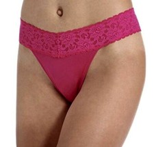 MAIDENFORM Comfort Dream Lace Fuchsia Pink Thong Panty NEW Womens S / M L / XL