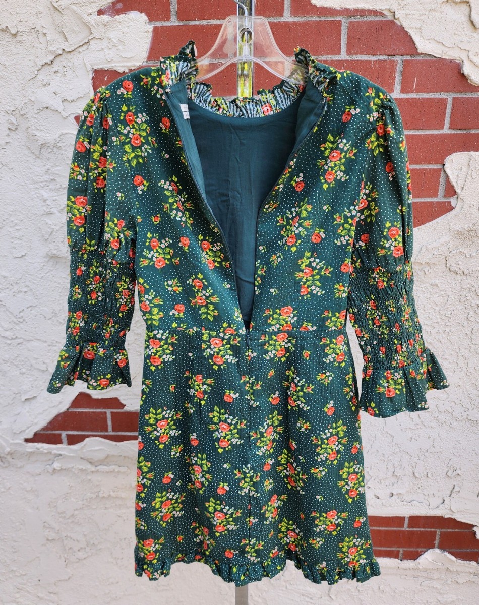 green emerald velvet dress Kentucky Derby x Laura Ashley by Brianna Cannon Green Horse Race Caftan x Small main image 0