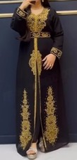 Sale Ramzan Eid Kaftan Abaya Moroccan Dubai Stylish Farasha Dress Hand Work Long