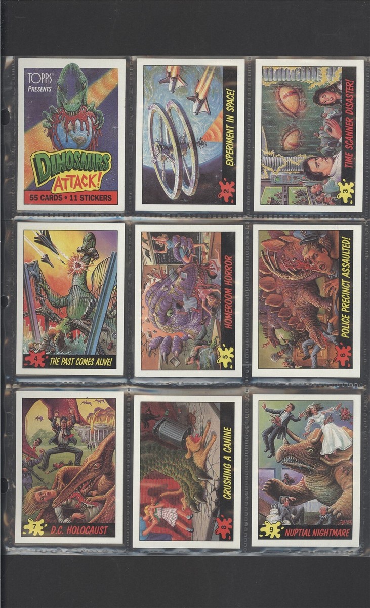 1988 Topps Dinosaurs Attack! : Complete Card Set (55/55) +