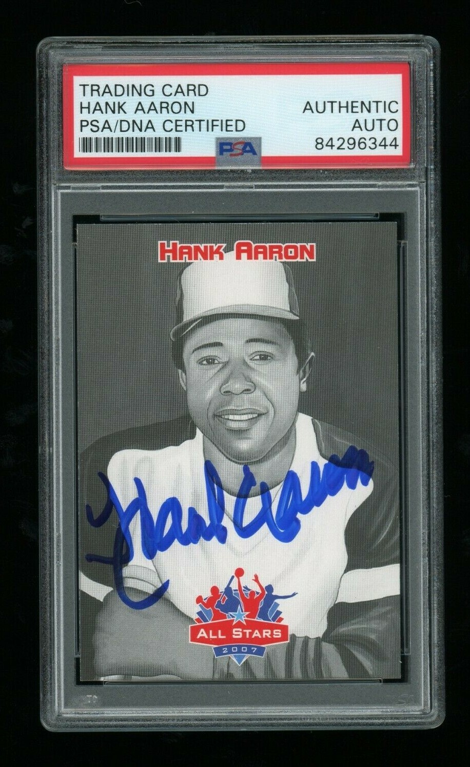 Hank Aaron PSA/DNA Kellogg's 2007 All Stars Signed Autographed Auto Card