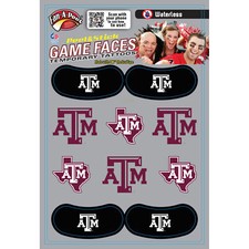 Fan-A-Peel Texas A M Waterless Peel and Stick Temporary Tattoos