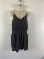 H&M UK Size Medium black with tiny white dots playsuit