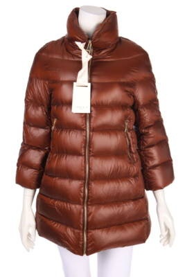 ANNIE P Down Jacket Zipper I 40 = D 34 brown NEW