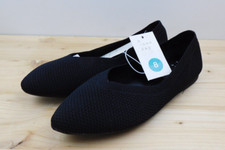 Women's Claire Knit Mary Jane Washable Ballet Flats - A New Day Black Size 8