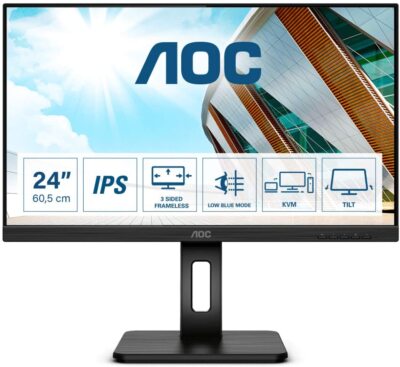 AOC 24P2C Monitor 23.8'' FHD 1920x1080 HDMI DP USB-C AMD FreeSync 75Hz schwarz