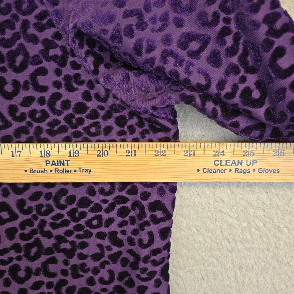 Nine West Dress Women 16 Purple Animal Print Velvet Burnout Whimsigoth Tunic Y2K - Image 3 of 4