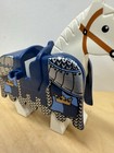 beautiful LEGO Castle Dark Blue Horse w/ Armor Barding 7093 Skeleton Tower 2007 — photo 5