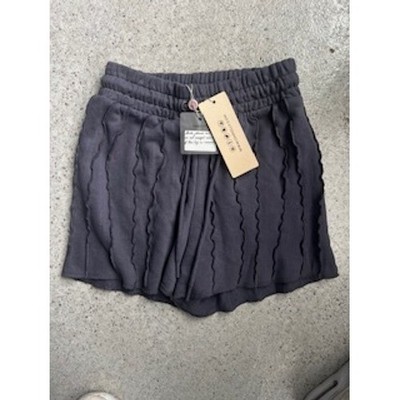 Oh Polly Exposed-Seam Shorts Size 4 NWT Gray Boutique Lounge Mini Shorts