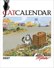 Mini Wall Calendar 2027, B. Kliban: CatCalendar, 12 Months, Grid Design Featurin