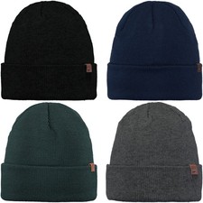 Barts Mens Willes Cuffed Fine Knitted Stretchy Warm Winter Beanie Hat