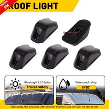 5pc Smoke Lens Amber Full Led Front Cab Roof Light Kit For 2014-23 Ram Promaster