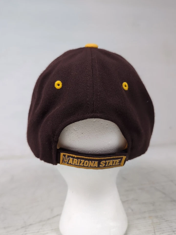 Arizona State Sun Devils Zephyr Adjustable Hat Cap Maroon Gold - Large Trident - Image 3 of 4