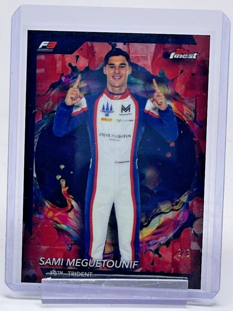 2024 Topps Finest F1 F3 Rare Sami Meguetounif #247 Red Refractor 3/3