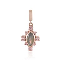 Cavill AnhäNger Sterlingsilber RoséVergoldet Labradorit 0,93Ct Pink