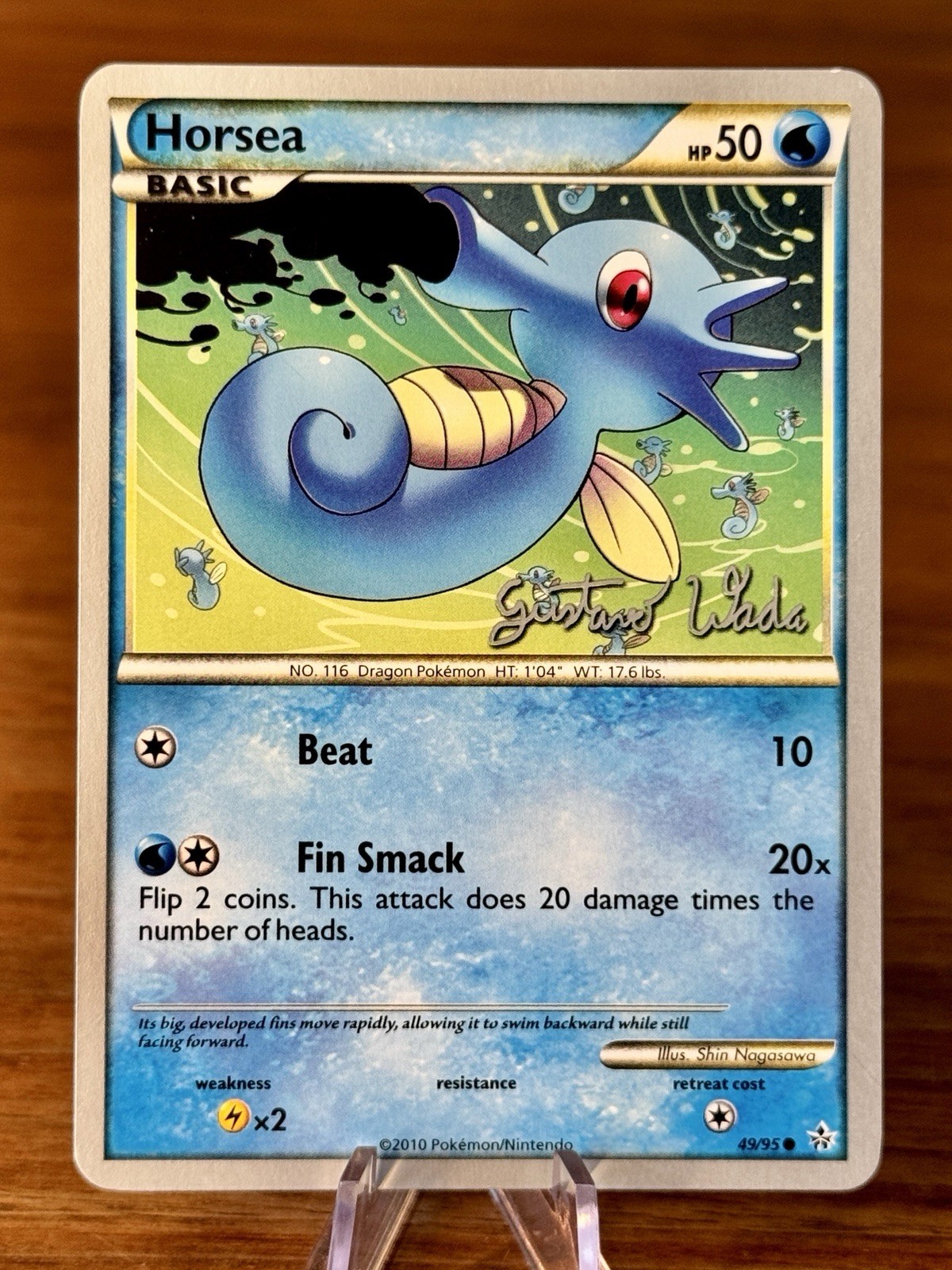 Pokemon Horsea 49/95 HGSS Unleashed World Championships 2011 NM Gustavo Wada