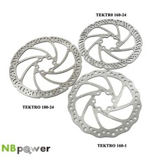 One Box: TEKTRO 180/160-24 disc brake rotor for bicycle, 6 bolt 1.8mm thickness