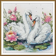 Creative Сross Stitch Embroidery Kit "White feather" Nova Sloboda