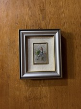 Quadretto Argento Rilievo Dipinto A Mano