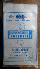 80 PACK NEW OLD STOCK CURRENT COMIC BOOK BAGS ONLY 2.2MIL 6 7/8"X10 1/2" W/FLAP
