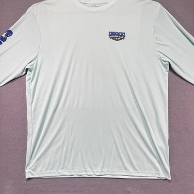 Fishing Shirt Adult Extra Extra Large Light Green Dorado Shuckers Fishing Mens