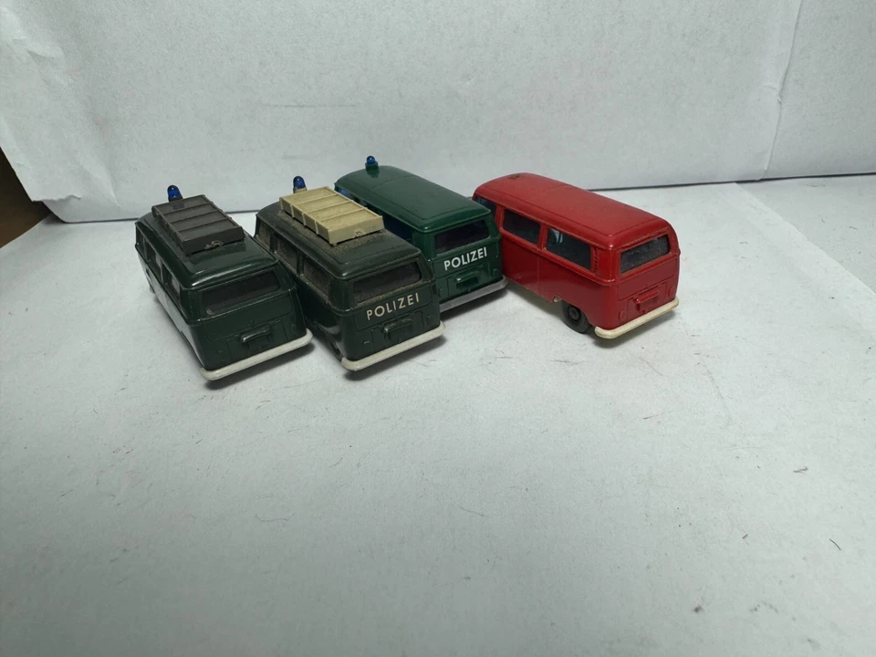 Wiking 1:87 H0 VW Transporter T2 vigili del fuoco polizia 4 pz. - Immagine 3 di 4