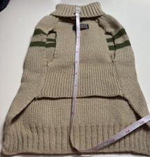 Pup Crew Doggie Sweater Kaki Color Size Small