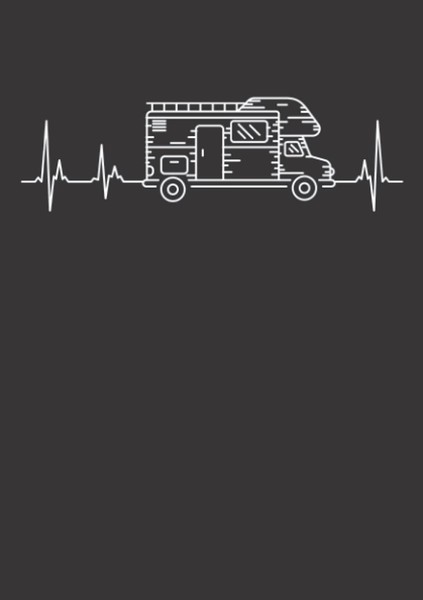 Notizbuch A5 Dotted: Wohnmobil Herzschlag Design 120 Seiten-image