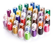 Simthread 40 Colors 40 Weight Polyester Embroidery Machine Thread Kit 55 Yards