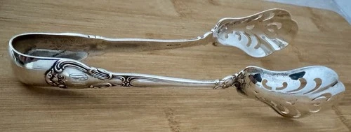 ART NOUVEAU GORHAM CHANTILLY 6 7/8” STERLING ICE SERVING TONGS OLD PIECE!!