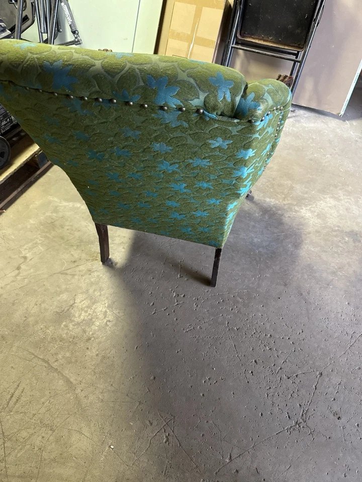 Silla armada garra estampado verde vintage Foto 2 de 4