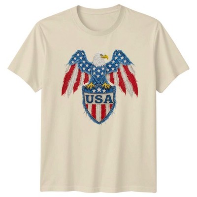 Patriotischer Adler T-Shirt Vintage USA Grafik Vogel lustig Retro Liebhaber Geschenk